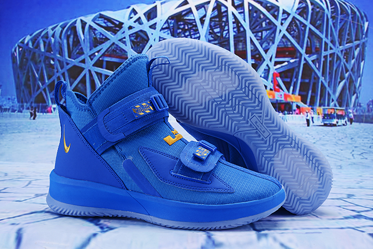 Nike LeBron Soldier 13 Sea Blue Yellow Shoes